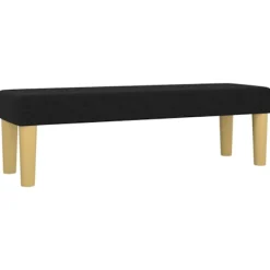 vidaXL Balkongmöbler>Bänk svart 100x30x30 cm tyg