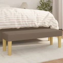 vidaXL Balkongmöbler>Bänk taupe 100x30x30 cm tyg