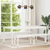 vidaXL Matgrupper>bänk Vit 160 x 35 x 45 cm Massiv furu