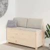 vidaXL Balkongmöbler>Bänk 110x41x76,5 cm massiv furu