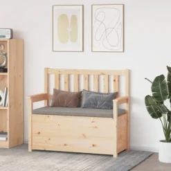 vidaXL Balkongmöbler>Bänk 112,5x51,5x96,5 cm massiv furu