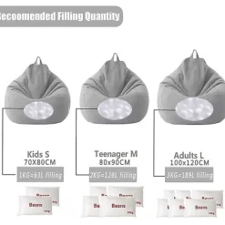 Sittsäckar>Bönpåse utan fyllning - Spel Bönpåse Fåtöljöverdrag för Barn Vuxen Utan Fyllning Högrygg Bekväm Lat Soffa Bönpåse Mjuk Leksaksförvaring Bönpåse Säte (7 | Fyndiq