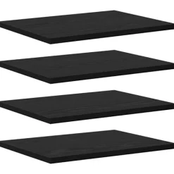 vidaXL Hyllor>Bokhylla Bräda 4 pcs Svart 40 x 30 x 1,5 cm Konstruerat trä