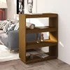 vidaXL Hyllor>Bokhylla/Rumsavdelare honungsbrun 80x35x103 cm massiv furu