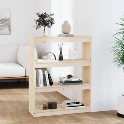 vidaXL Hyllor>Bokhylla/Rumsavdelare 80x30x103,5 cm massiv furu