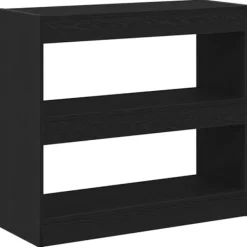 vidaXL Hyllor>Bokskåp 2 pcs Svart Ek 80 x 30 x 72 cm Konstruerat trä