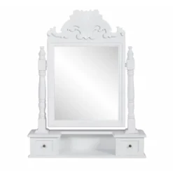 vidaXL Sminkbord>Bordsspegel med justerbar rektangulär spegel MDF