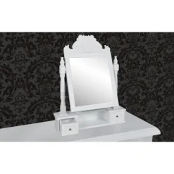 vidaXL Sminkbord>Bordsspegel med justerbar rektangulär spegel MDF