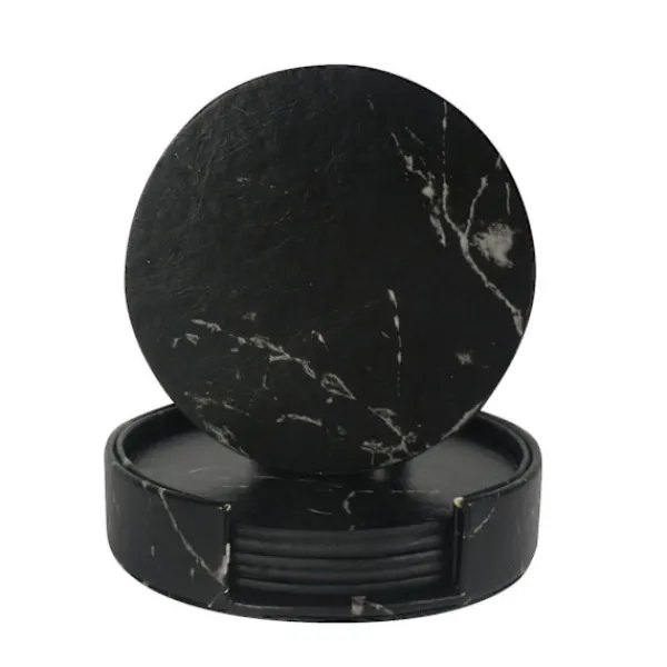 Soffbord>Bordsunderlägg i läder, spillskydd, kompatibelt med bord och skrivbord, slitstarkt och halkfritt läderbordsunderlägg som passar normalstorlek black marble | Fyndiq