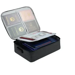 Kontorsmöbler>Brandsäker Dokumentväska Vattentät Pengaväska Brandsäker Förvaringspåse Med Kombinationslås Kontantfil