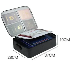 Kontorsmöbler>Brandsäker Dokumentväska Vattentät Pengaväska Brandsäker Förvaringspåse Med Kombinationslås Kontantfil