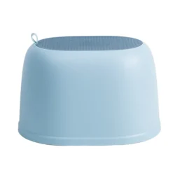 Pallar>Bärbar badrum Halkfri pall Hushålls PP plast stapelbar pall för barn pall ljusblå