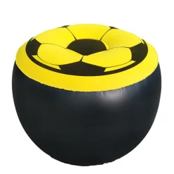 Sittsäckar>Bärbar fotbollsstol - PVC-flockad pallsoffa för strandresor