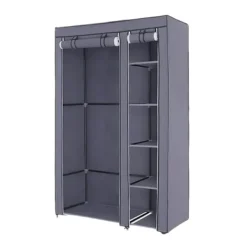 Skåp>Bärbar garderob, grå, 1 st