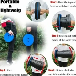 Pallar>Bärbar hopfällbar pall, andra generationens hopfällbara stol, campingfiske/grillning/inomhus-/utomhusaktivitetspall, blå