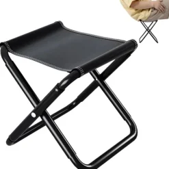 Pallar>Bärbar hopfällbar pall, kraftig hopfällbar utomhusstol - Liten lätt hopfällbar stol, kompakt utomhusvandring Alumi[YDE]