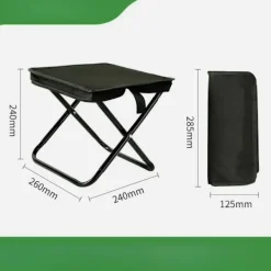 INF Pallar>Bärbar hopfällbar pall med dragkedja S