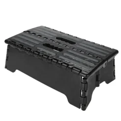 Pallar>Bärbar hopfällbar pall svart stege för äldre gravida badrumsanvändning