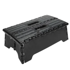 Pallar>Bärbar hopfällbar pall svart stege för äldre gravida badrumsanvändning