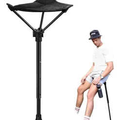 Pallar>Bärbar pall höjdjusterbar sits hopfällbar utomhus fiskestol med 3 växlar