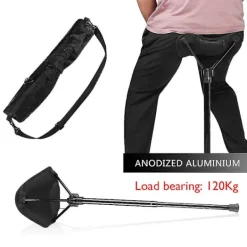 Pallar>Bärbar pall höjdjusterbar sits hopfällbar utomhus fiskestol med 3 växlar