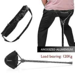 Pallar>Bärbar Pall Höjdjusterbar Sits Infällbar Utomhus Fiskestol Med 3 Lägen