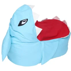 Sittsäckar>Bärbar Söt Utseende Stor Kapacitet Fluffig Haj Barn Leksaksförvaringsväska