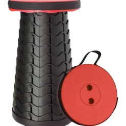 Pallar>Bärbar teleskoppall, uppgraderad hopfällbar campingpall