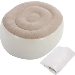 LBJ Sittpuffar>Bärbar uppblåsbar fotpall/kudde i PVC, kompatibel med inomhus- och utomhusaktiviteter. 0.1