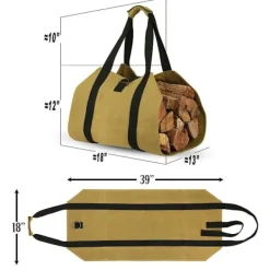 AVANA Kistor & Koffertar>Bärbar Vedförvaringsväska - Svart Bärbar och Hållbar Vedväska