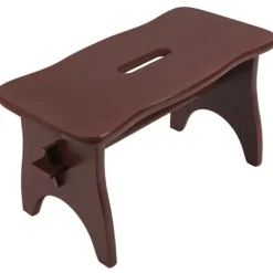 CREATIVE DECO Pallar>t massivt trä fotstöd - - 38 x 19 x 21 cm - Omonterad