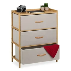 Northix Byråer>Bureau i bambu 3 lådor