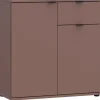 AUCUNE Byråer>Byrå - GANYMEDE - 2 dörrar - 1 låda - Terrakotta - 80,1 x 34,1 x 82,3 cm
