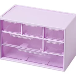 Kontorsmöbler>Byrå Liten Skrivbordsförvaring Lådor Plastförvaringsskåp Mini Förvaringsbox Enhet Transparent Förvaringstorn med 6 Lådor För Förvaring av Delar | Fyndiq
