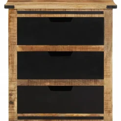 vidaXL Byråer>Byrå med 3 lådor 55x35x60 cm massivt mangoträ