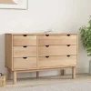 vidaXL Byråer>Byrå OTTA 111x43x73,5 cm massiv furu