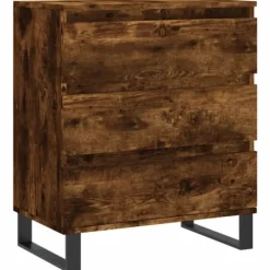 vidaXL Sideboards>Byrå rökfärgad ek 60x35x70 cm konstruerat trä