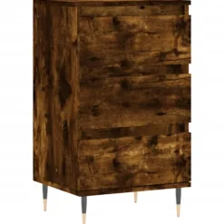 vidaXL Byråer>Byrå rökfärgad ek 40x35x70 cm konstruerat trä