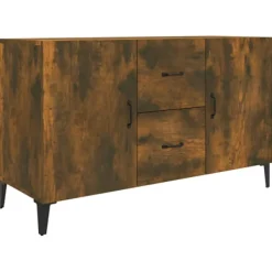 vidaXL Sideboards>Byrå rökfärgad ek 100x36x60 cm konstruerat trä