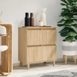 vidaXL Sideboards>Byrå sonoma-ek 60x35x70 cm konstruerat trä
