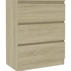 vidaXL Byråer>Byrå sonoma-ek 60x35x76 cm konstruerat trä