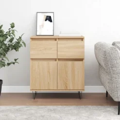 vidaXL Sideboards>Byrå sonoma-ek 60x35x70 cm konstruerat trä