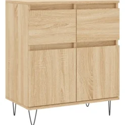 vidaXL Sideboards>Byrå sonoma-ek 60x35x70 cm konstruerat trä