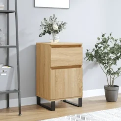 vidaXL Byråer>Byrå sonoma-ek 40x35x70 cm konstruerat trä
