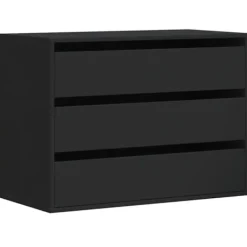 vidaXL Byråer>Byrå svart 80x41x58 cm konstruerat trä