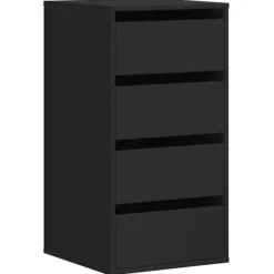 vidaXL Byråer>Byrå svart 40x41x76 cm konstruerat trä