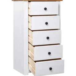 vidaXL Byråer>Byrå vit 46x40x89 cm furu panama