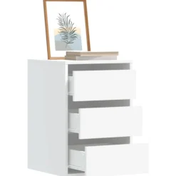 vidaXL Byråer>Byrå vit 40x41x58 cm konstruerat trä