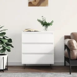 vidaXL Byråer>Byrå vit 60x35x70 cm konstruerat trä