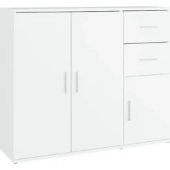 vidaXL Byråer>Byrå vit 91x29,5x75 cm konstruerat trä